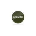 Growth text in green circle Royalty Free Stock Photo